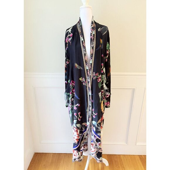 Camilla Paradiso Place Silk Long Jacket with Pockets L/XL - Picture 3 of 12